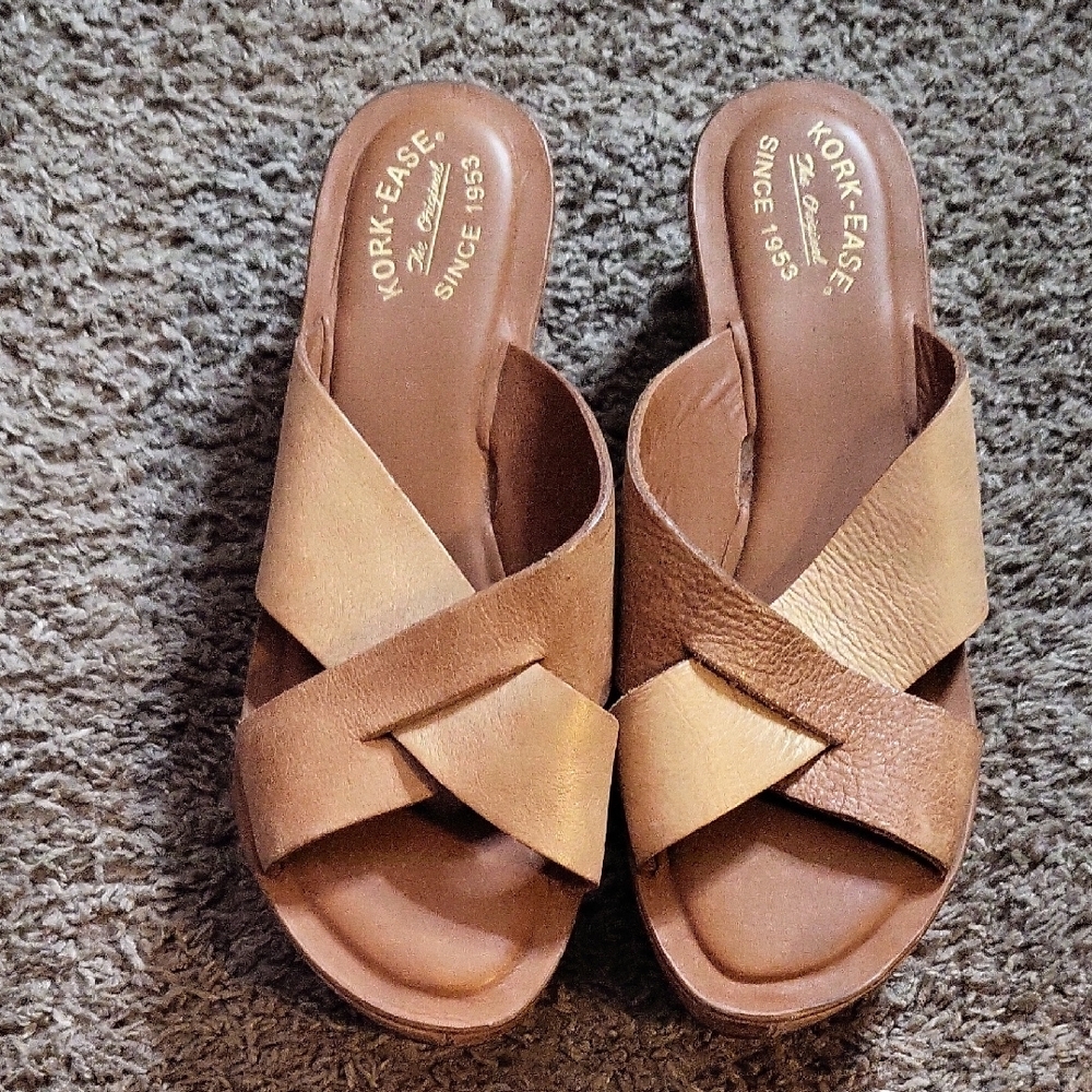 Kork-Ease Women's Tan Leather Sandals